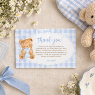 Tarjeta Pequeña Apenas Podemos Esperar Oso Niño Gracias