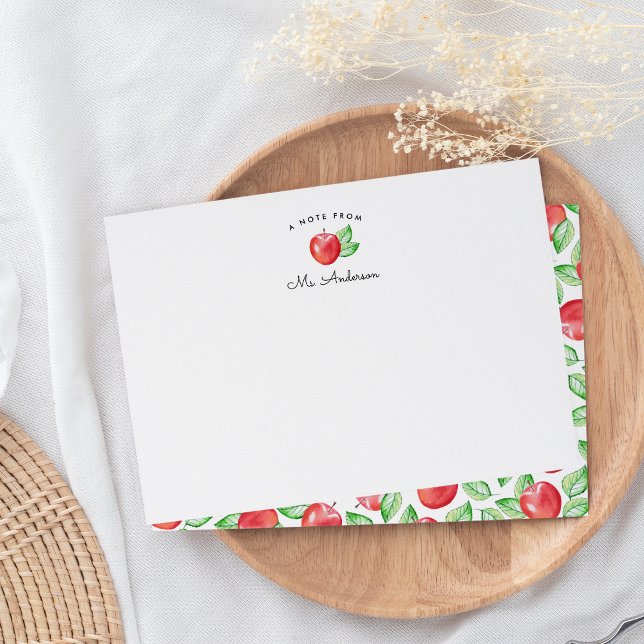 Tarjeta Pequeña Apple Rojo | Plano de estacionamiento de profesore (Subido por el creador)