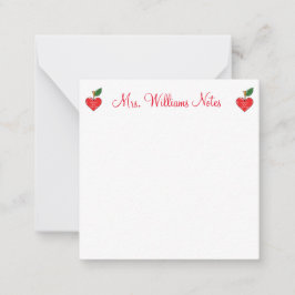 Tarjeta Pequeña apreciación del profesor moda de corazones lindos