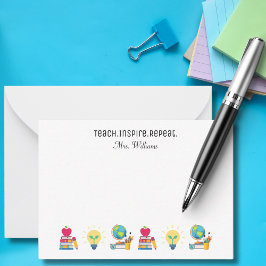 Tarjeta Pequeña Apreciación del profesor Personalizado "Teach Insp