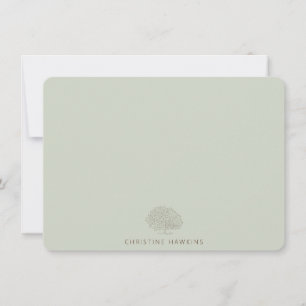 Tarjeta Pequeña Árbitro de árbol verde Pastel Sage personalizado