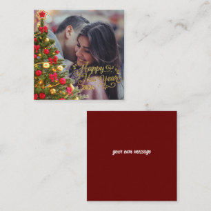 Tarjeta Pequeña Árbol de Navidad con Foto Personalizada