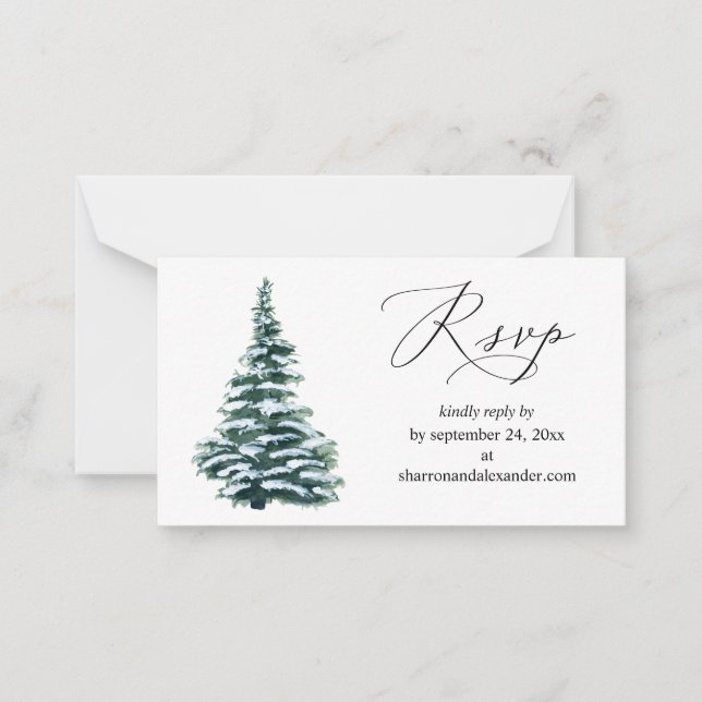 Tarjeta Pequeña Árbol de Navidad de Invierno Presupuestario 2SM Co (Anverso)