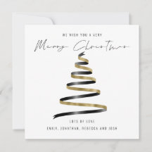 Árbol de Navidad dorado y negro Calendario 2027 Fe