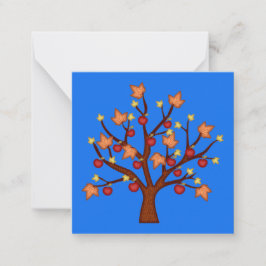 Tarjeta Pequeña Árbol de otoño