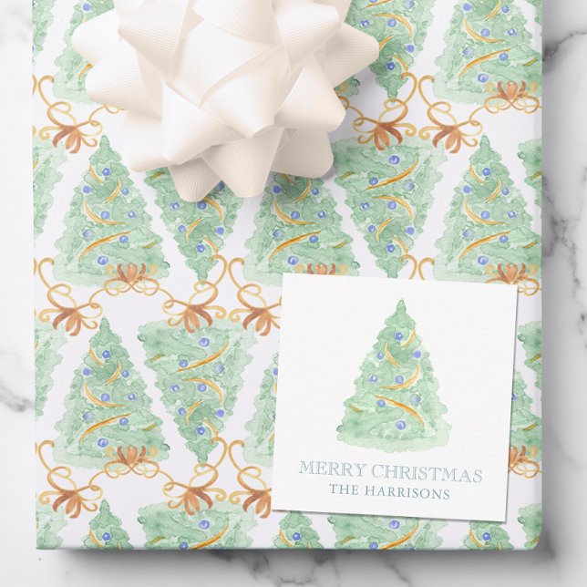 Tarjeta Pequeña Árbol navideño acuarela (Subido por el creador)