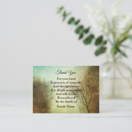 Tarjeta Pequeña Árbol vintage gracias