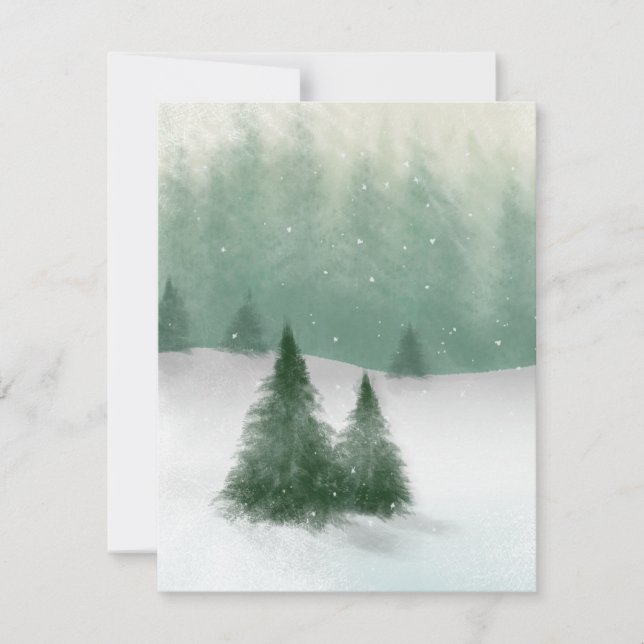 Tarjeta Pequeña Árboles de invierno (Anverso)