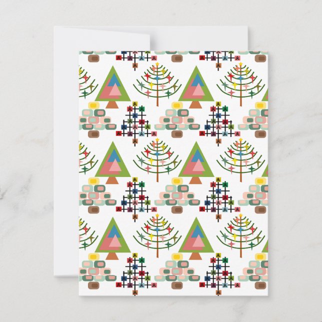 Tarjeta Pequeña Árboles de Navidad MCM  (Anverso)