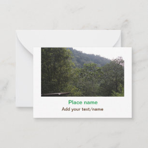 Tarjeta Pequeña Árboles de selva selva bocas viajes agregar nombre
