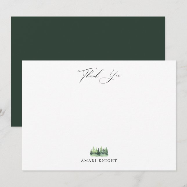 Tarjeta Pequeña Árboles forestales de Woodland Gracias (Anverso / Reverso)