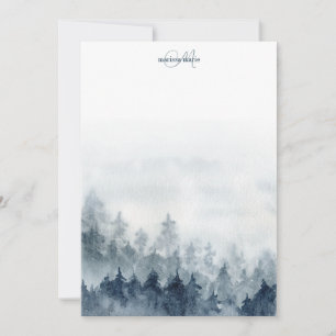 Tarjeta Pequeña Árboles forestales monogramados