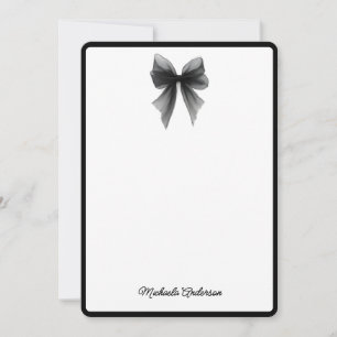 Tarjeta Pequeña Arco de Acuarela en Blanco y Negro Minimalista Ele