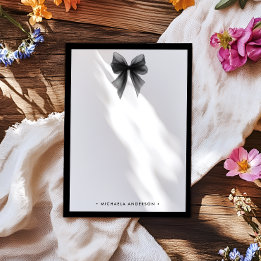 Tarjeta Pequeña Arco de Acuarela en Blanco y Negro Minimalista Ele