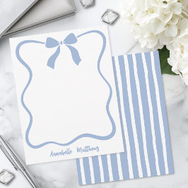 Tarjeta Pequeña Arco de lazo azul personalizado