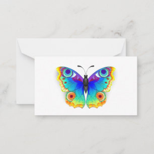 Tarjeta Pequeña Arcoiris mariposa Peacock Eye