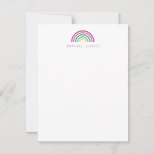 Tarjeta Pequeña Arcoíris Pastel Moderno Personalizado para Niños