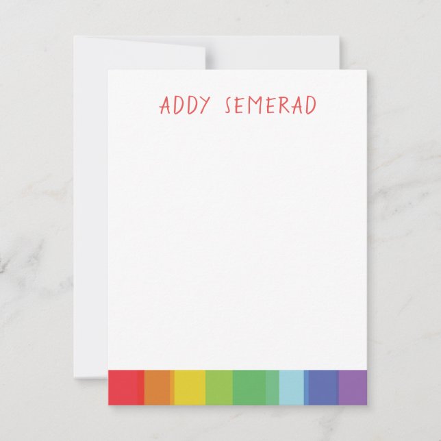 Tarjeta Pequeña Arcoíris Personalizado (Anverso)