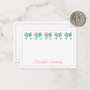 Tarjeta Pequeña Arcos florales precoces de color rosa y turquesa