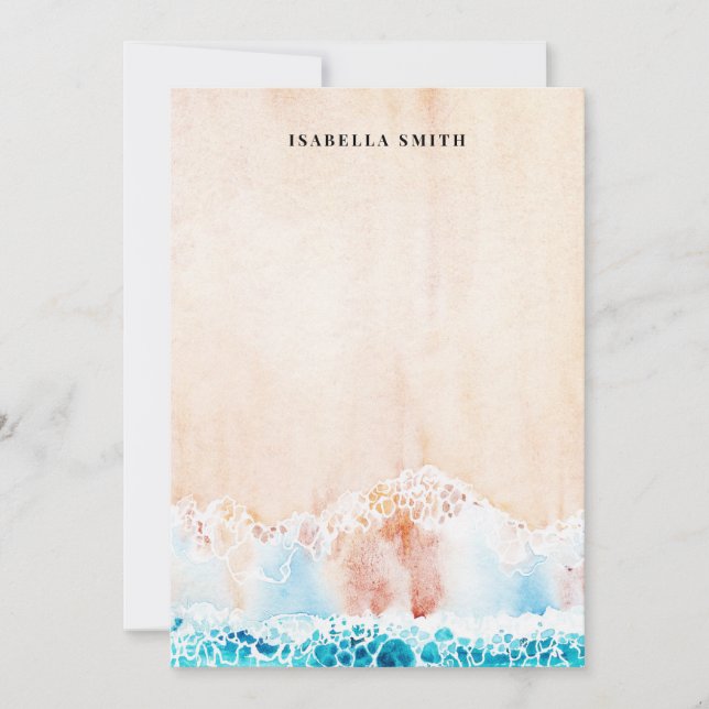 Tarjeta Pequeña Arena acuática personalizada (Anverso)