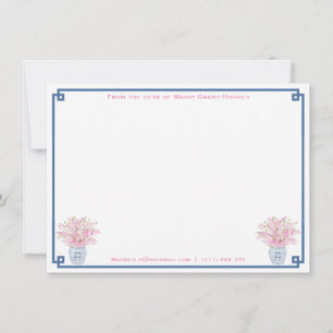Tarjeta Pequeña Armada Preppy Y Ducha Bridal Personalizada Rosa