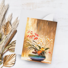 Tarjeta Pequeña Arreglo de flores japonés Ikebana