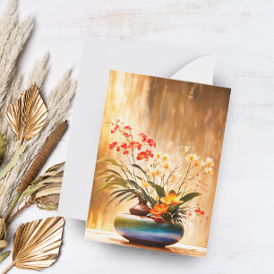 Tarjeta Pequeña Arreglo de flores japonés Ikebana