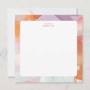 Tarjeta Pequeña Arte abstracto único y colorido personalizado