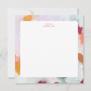 Tarjeta Pequeña Arte abstracto único y colorido personalizado