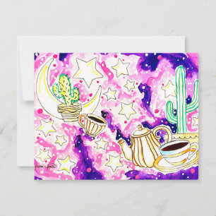 Tarjeta Pequeña Arte de Cactus