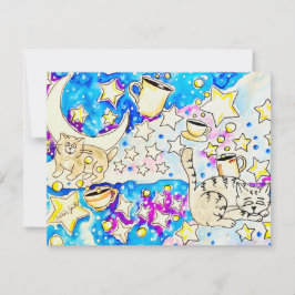 Tarjeta Pequeña Arte de Gatito