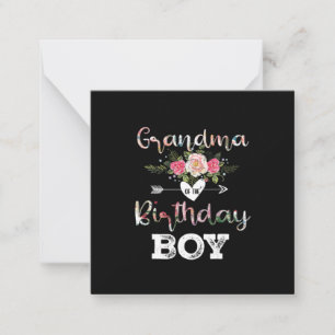 Tarjeta Pequeña Arte de Madre   Abuela del cumpleaños de un niño