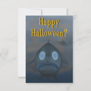 Tarjeta Pequeña Arte de peces Halloween 2024