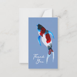 Tarjeta Pequeña Arte de pescado acuático de Koi