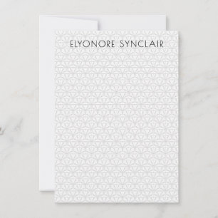 Tarjeta Pequeña Arte Deco Geométrico Minimalista Elegante Personal