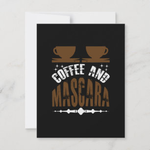 Tarjeta Pequeña Arte del Café Café y Máscara