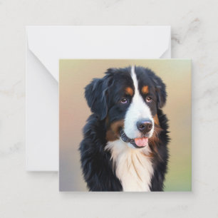 Tarjeta Pequeña arte del perro de montaña de bernesa