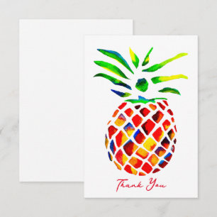 Tarjeta Pequeña Arte fresco de piña divertida