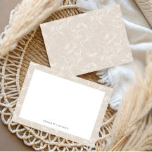 Arte lineal botánico minimalista moderno beige con