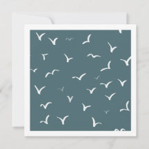 Arte minimalista de pájaros volando en la costa az