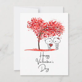 Tarjeta Pequeña Artes personalizadas de San Valentín con acuarela 