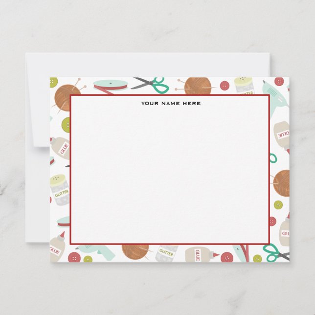 Tarjeta Pequeña Artes y artesanías con notecnologías planas temáti (Anverso)