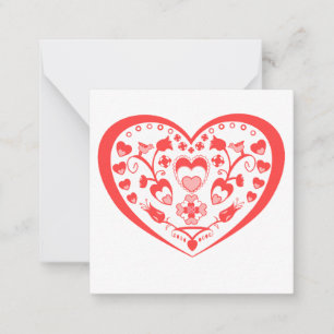 Tarjeta Pequeña Artesanía Corazones