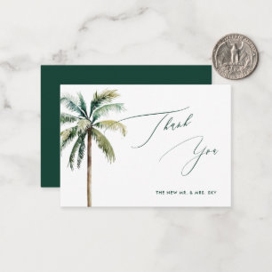 Tarjeta Pequeña ArtsApp Tropical Luxe Caligraphy Gracias