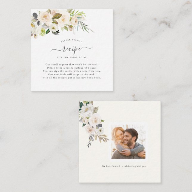 Tarjeta Pequeña ArtsApp Watercolor Alabaster solicitud Encl (Anverso / Reverso)