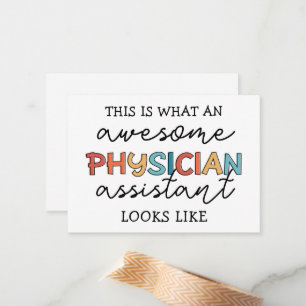 Tarjeta Pequeña Asistente Médico Funny Awesome PA