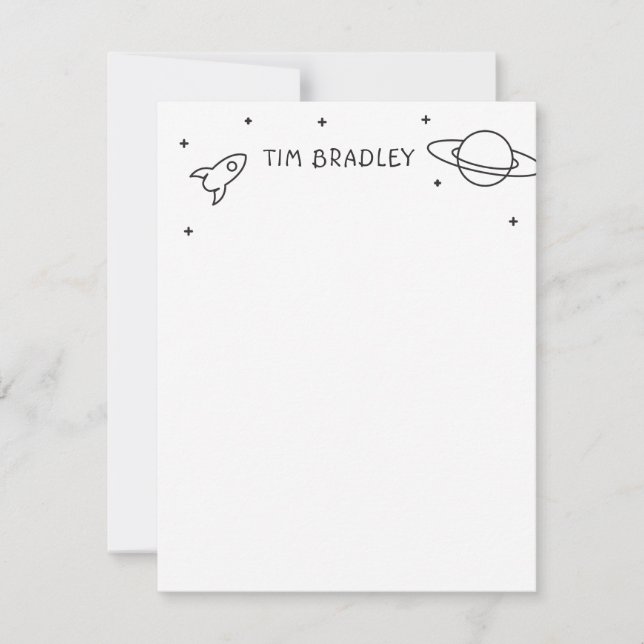 Tarjeta Pequeña Astronauta Boy (Anverso)