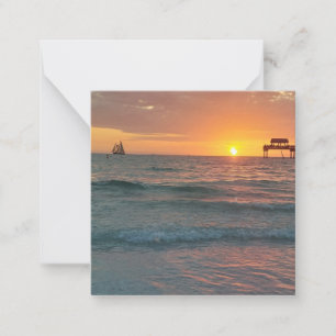 Tarjeta Pequeña Atardecer en Clearwater Beach Magnet