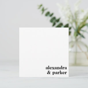 Tarjeta Pequeña Audaces nombres de parejas de tipografía Minimalis