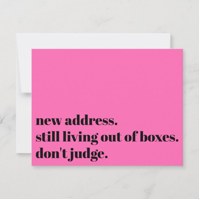 Tarjeta Pequeña Aún viviendo fuera de las cajas no juzgan la tarje (Anverso)